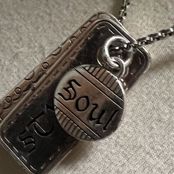 Brighton Silver Soul Tag Necklace #BJNK - Picture 3 of 9